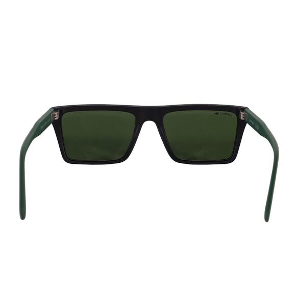 Lacoste Rectangle Mens Sunglasses - Matte Black / Green - NWT - Picture 9 of 11